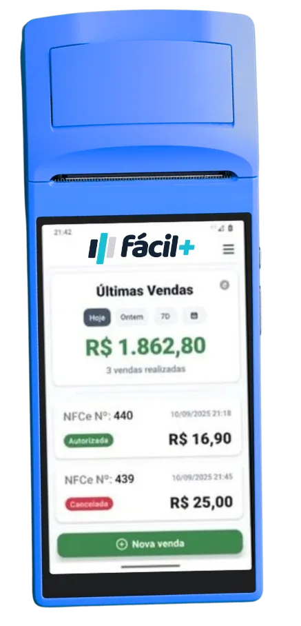 Sistema para MEI - Fácil Sistemas na maquininha